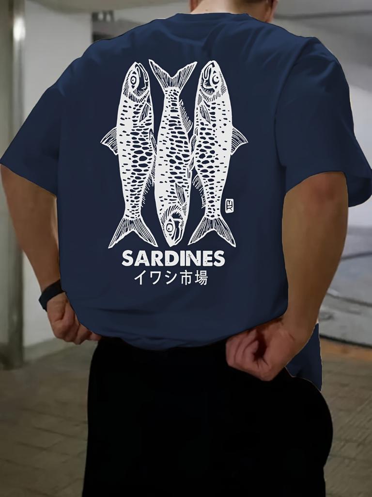 Japanese Sardine Fish Pattern 3dprint Breatha Quickdry Unisexs Hiphop Tshirt Outdoor Leisure Fashiona Y2k Parentchild Clothing