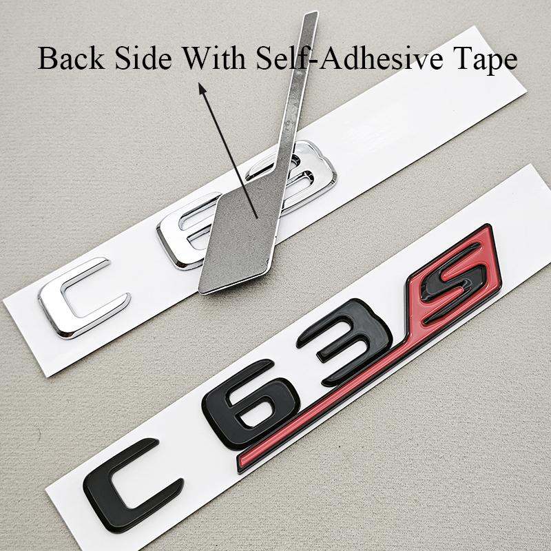 For Mercedes Benz AMG C63S Auto Tail Accessories New 3D ABS Car Styling Logo C63S Badge Sticker Rear Trunk Emblem Decals AV1