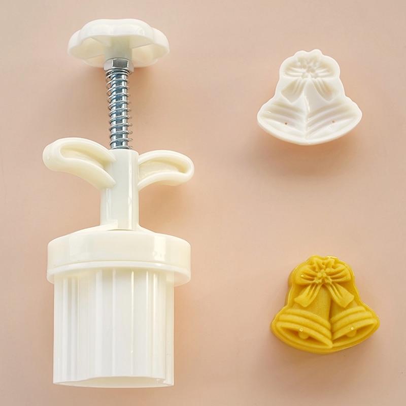 30 г рождественская ручная форма для выпечки, колокольчики Санта-Клауса, снежинка, рождественская елка, форма для лунного пирога, украшения торта, инструменты для выпечки