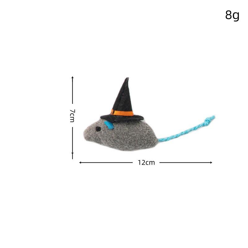 Набор игрушек для кошек: Плюшевая мышь с перьями, молярная и устойчивая к укусам