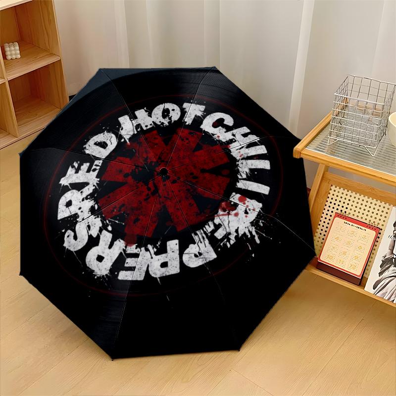 Принт Red Hot Chili Peppers 8?Автоматический зонт с ребрами, ветрозащитный, легкий, складной, для путешествий на открытом воздухе