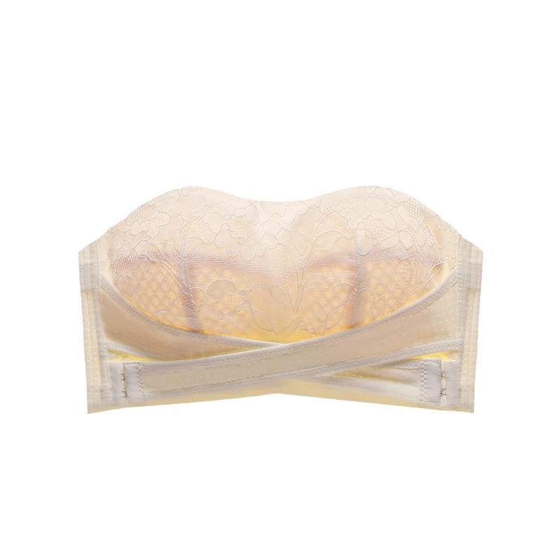 Большой размер Бюстгальтер без бретелек Топ-труба Женское сексуальное кружевное нижнее белье Бесшовные беспроводные бюстгальтеры Нескользящий Без подкладки Бюстгальтер Сексуальное женское нижнее белье