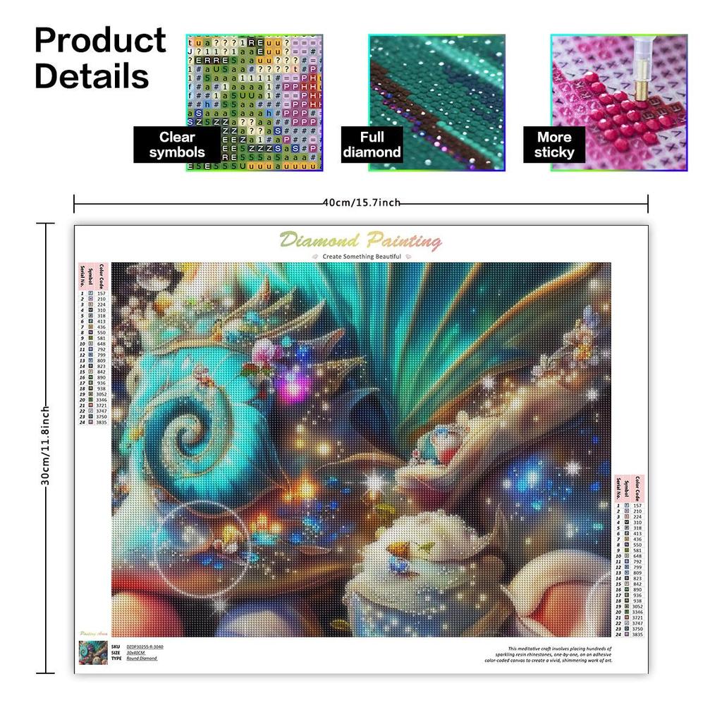 Алмазная картина морская ракушка, вышивка крестом, стразы, кристалл, рукоделие, Алмазная вышивка, полный алмазный домашний декор 30x40 см/12x16 дюймов