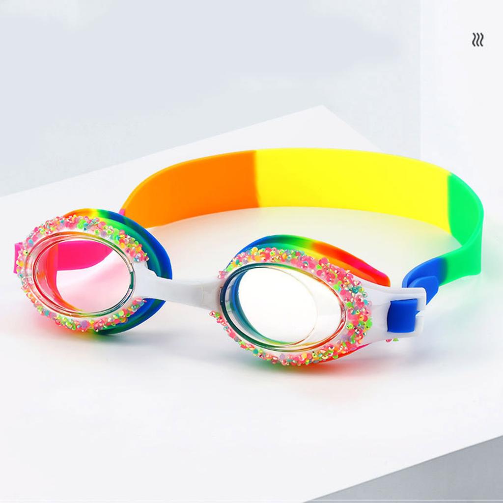 New Waterproof Children's Swimming Goggles Cartoon Heart Shape UV Fogging Proof Swim Training Glasses For Children Kids Gifts