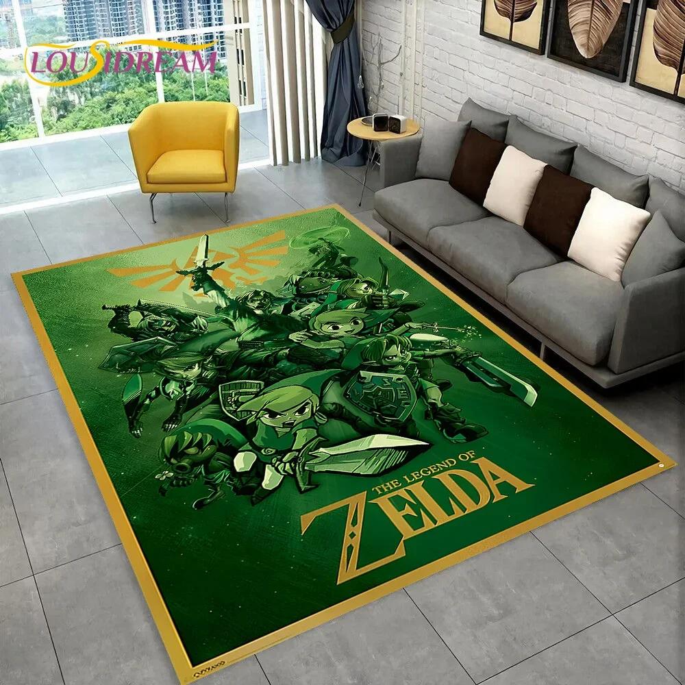 2025 3D Z-Zelda2 Game Cartoon Rug Carpet for Living Room Bedroom Home Decor,Floor Mat Non-slip Decoration for Sofa Doormat Kids