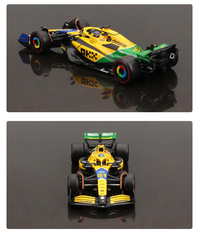Ббураго 1:43 McLaren MCL38 2024 Гонка Формулы-1 Монако Модель сплавной машины