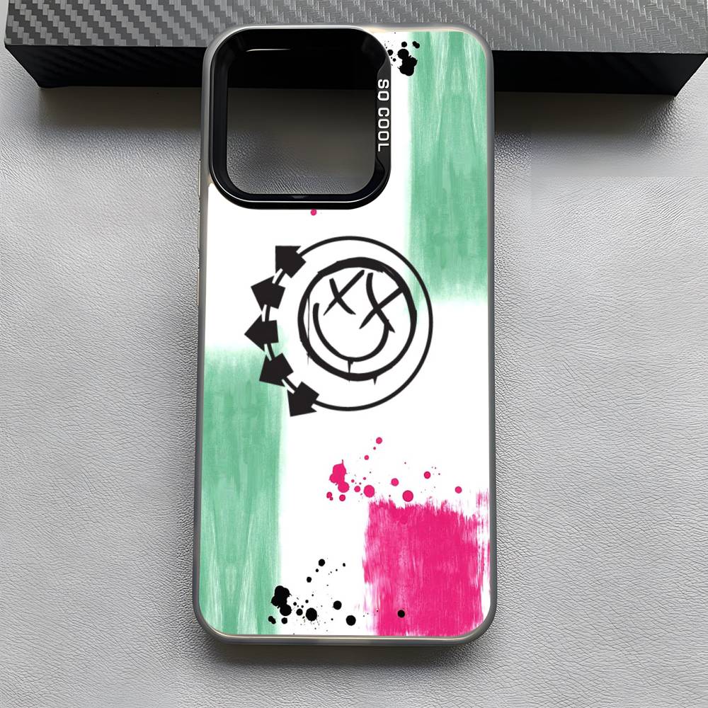 Чехол для телефона группы B-Blink-182 Для iPhone 16 15 14 13 12 11 Pro Max Серый Черный Матовый Лазерный Металлик Аврора Funda