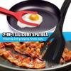Multifunctional 2 In 1 Non Stick Cooking Tongs, Spatula Cooking Gadgets For Kitchen Utensils, Bread Egg Turners, 1pcs