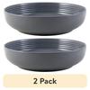 2 Pack Stoneware Round Dinner Bowls Dishwasher Safe Microwave Safe Gloss Finish Durable Serving Bowls Soup Salad Dessert
