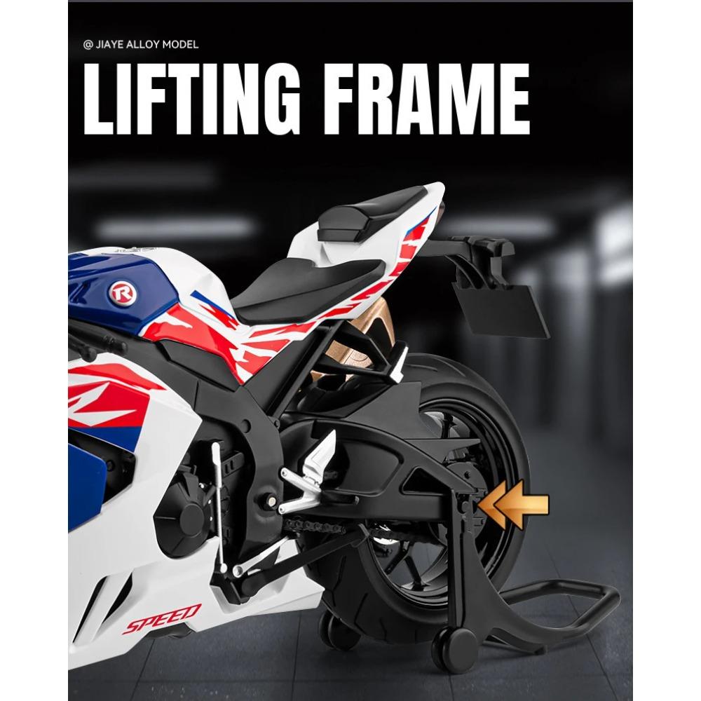 1/9 Модель мотоцикла Honda CBR1000RR-R из сплава, литой металл, звук и свет, детская игрушка на день рождения, автомобиль, мотоцикл, подарки