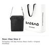 ISSEY MIYAKE Cow Leather Crossbody Bags Small Unisex Black BB22-AG121-16
