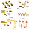 For Kids Boys Birthday Cupcake Topper Construction Road Sign Cake Topper Crane