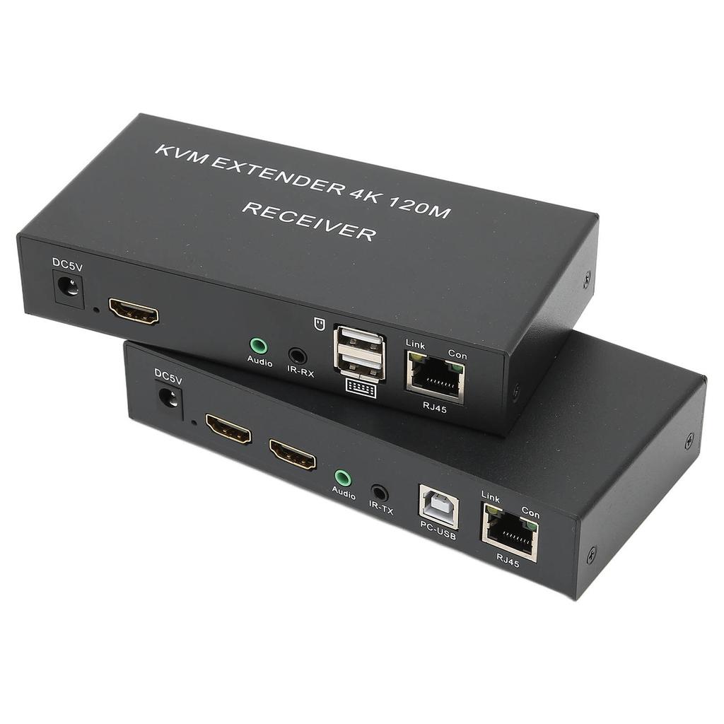 Удлинитель интерфейса мультимедиа 4K HD Одиночный CAT 5E 6 120 м KVM Одиночный сетевой удлинитель для клавиатуры