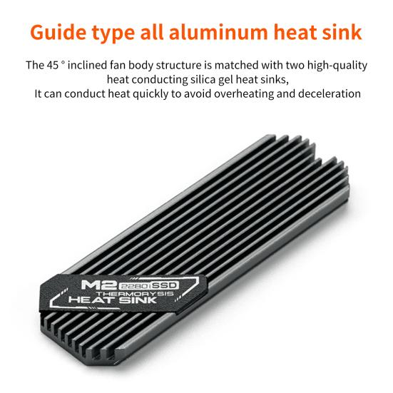 Радиатор SSD, ультратонкая профессиональная алюминиевая твердотельная охлаждающая термоподставка для жесткого диска для M.2 SSD 2280