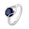 Silver Ring with Nano 1.438ct Sapphire (2090519) 2.91 Gr. 925 Samples