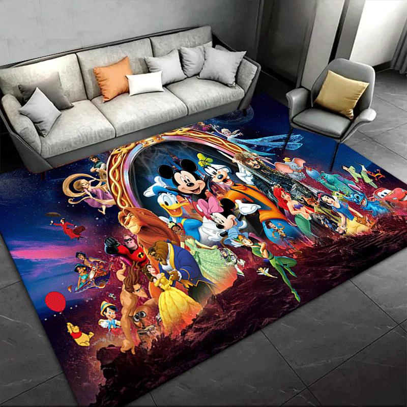 1pc Mickey and Friends Rug Anti Slip, Non Shedding, Ideal for Living, Bedroom & Laundry Handcrafted Home Decor