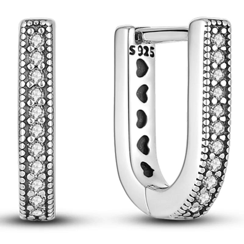 Sales100% S925 Стерлингового Серебра Звезда Луна В Форме Сердца Женские Серьги Подходят Оригинальные Серьги Свадебные Изящные Ювелирные Изделия Подарки