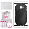 apgo Protective Skin Sticker for the Back+sides Compatible with Samsung Galaxy S6 G920, Full Wrap Film, Foil, Vinyl - Pattern Black Leather