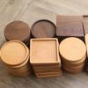 Natural Beech Wooden Coaster Drink Mat Cup Pad Round Square Heat Resistant Pad