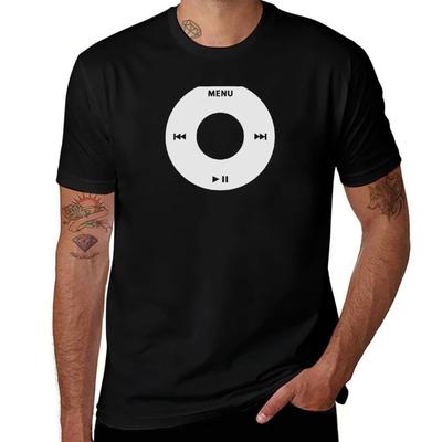 IPod - Круглая кнопка T-shirt хлопковая футболка мужчина мужская футболка дизайнерская футболка