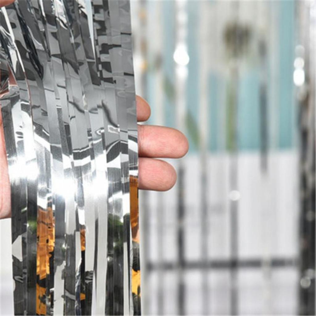 Блестящий занавес из мишуры 1×2 метра