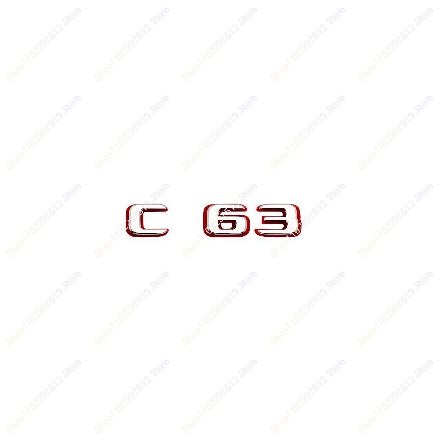 ABS 3D Car Trunk Bicolor letters Logo Badge Decals Sticker For C43 C63 C63S Emblem W204 W205 W206 Series