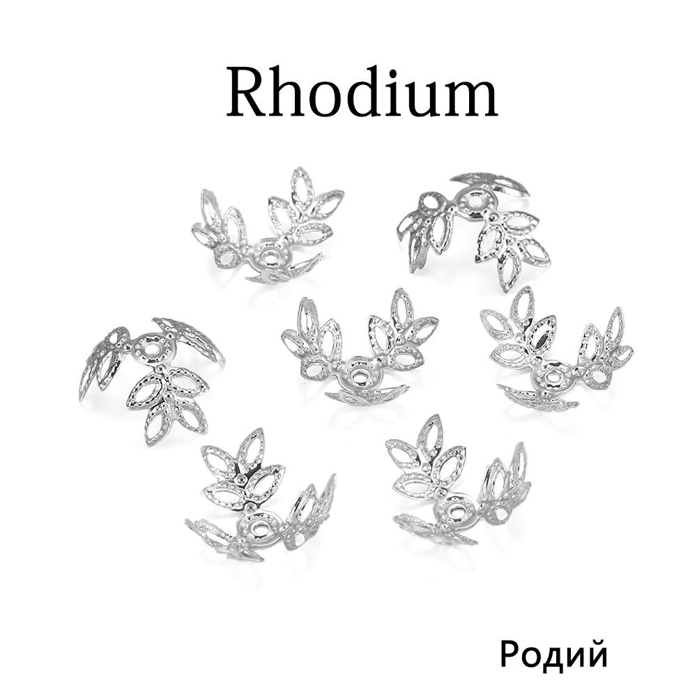100 шт./лот 16x16 мм металлик KC золото три листа бусины-разделители торцевая крышка для изготовления ювелирных изделий своими руками принадлежности для браслета