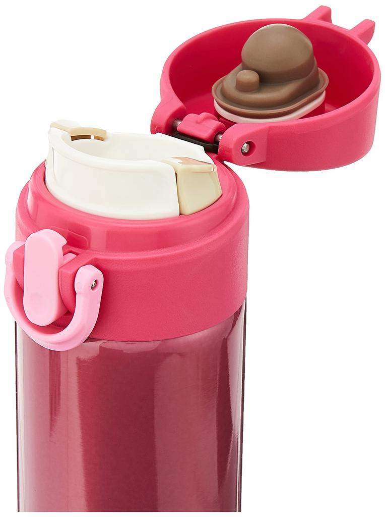 THERMOS Vacuum Insulated Portable Mug Open P (One-Touch Type), 0.4L, Pink, JNI-400