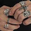 6 шт./Набор Мужские Кольца в Корейском Стиле Панк Кольца-Черепа Хэллоуинский Набор Колец Ювелирные Аксессуары