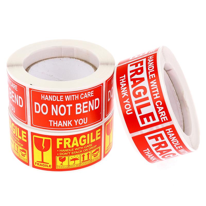 250 шт./рулон хрупкие наклейки обращайтесь с осторожностью спасибо предупреждающие этикетки