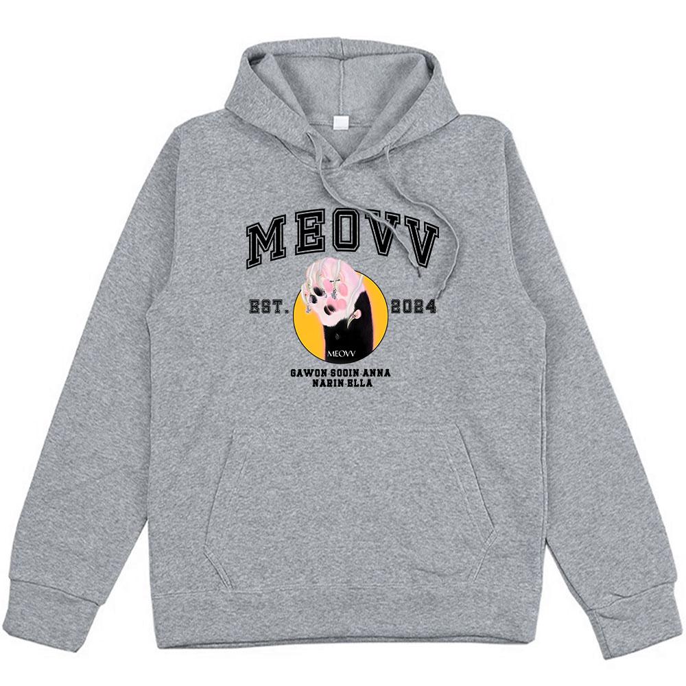 Meovv Est Girls' Band Hoodies Meow Song Cartoon Print Sweatshirts Kawaii Graphic Clothes Sudaderas Hombre Long Sleeve