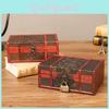 Vintage Wooden Storage Box With Lock For Jewelry Cosmetics Home Office Decor