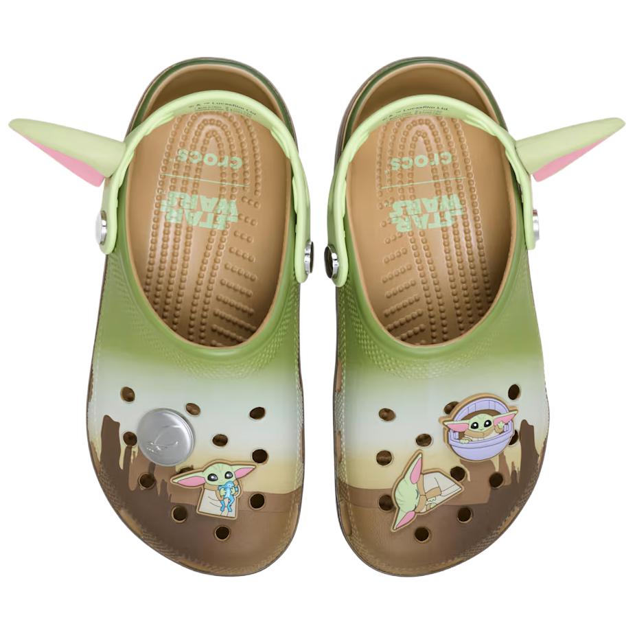 Звездные войны x Crocs Классические клоги Грогу 2026 Унисекс Сандалии Зеленый Коричневый 213003-90H