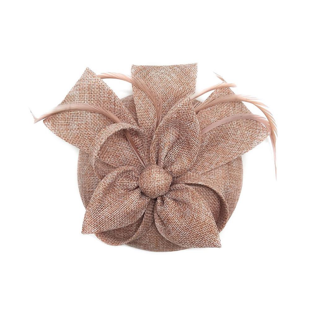 Solid Color Bride Headband Hepburn Style Wedding Headdress Fascinator Headpiece Wedding Party
