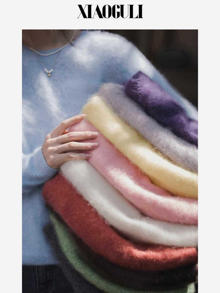 Women's Faux Fur Knit Sweater – Wool & Cashmere Base Layer for Autumn/Winter
