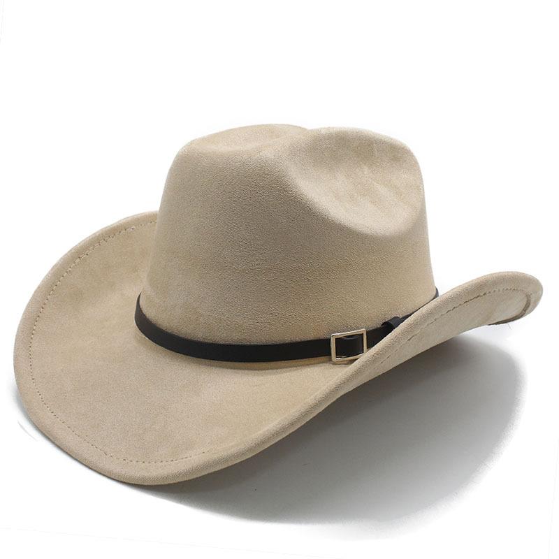 Big Edge One-Word Top Suede Western Cowboy Top Hat Jazz Hat Fashion Hat Retro Hat