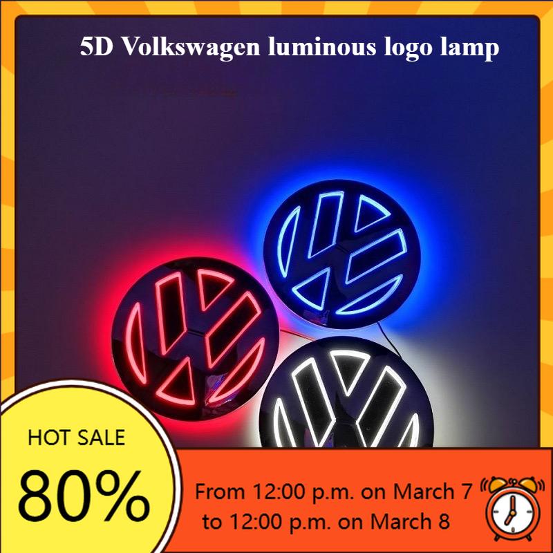 For VW Volkswagen Jetta MK5 Golf 11cm 5D Logo Light LED Rear Badge Light Front Grille For VW POLO MAGOTAN Passat CC Bora Golf Je FD32F