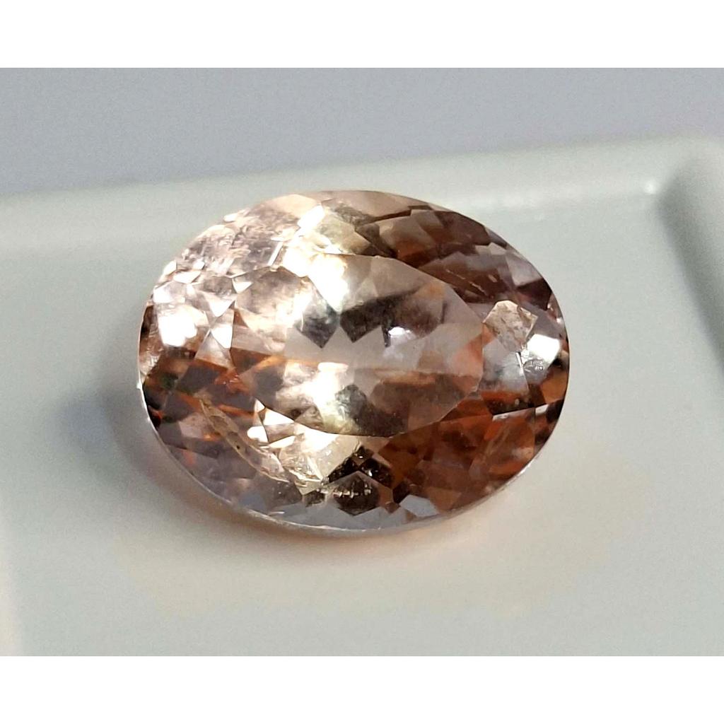 Oval Cut Natural Peach Morganite 8-10 Ct Fabulous Certified Loose Gemstone