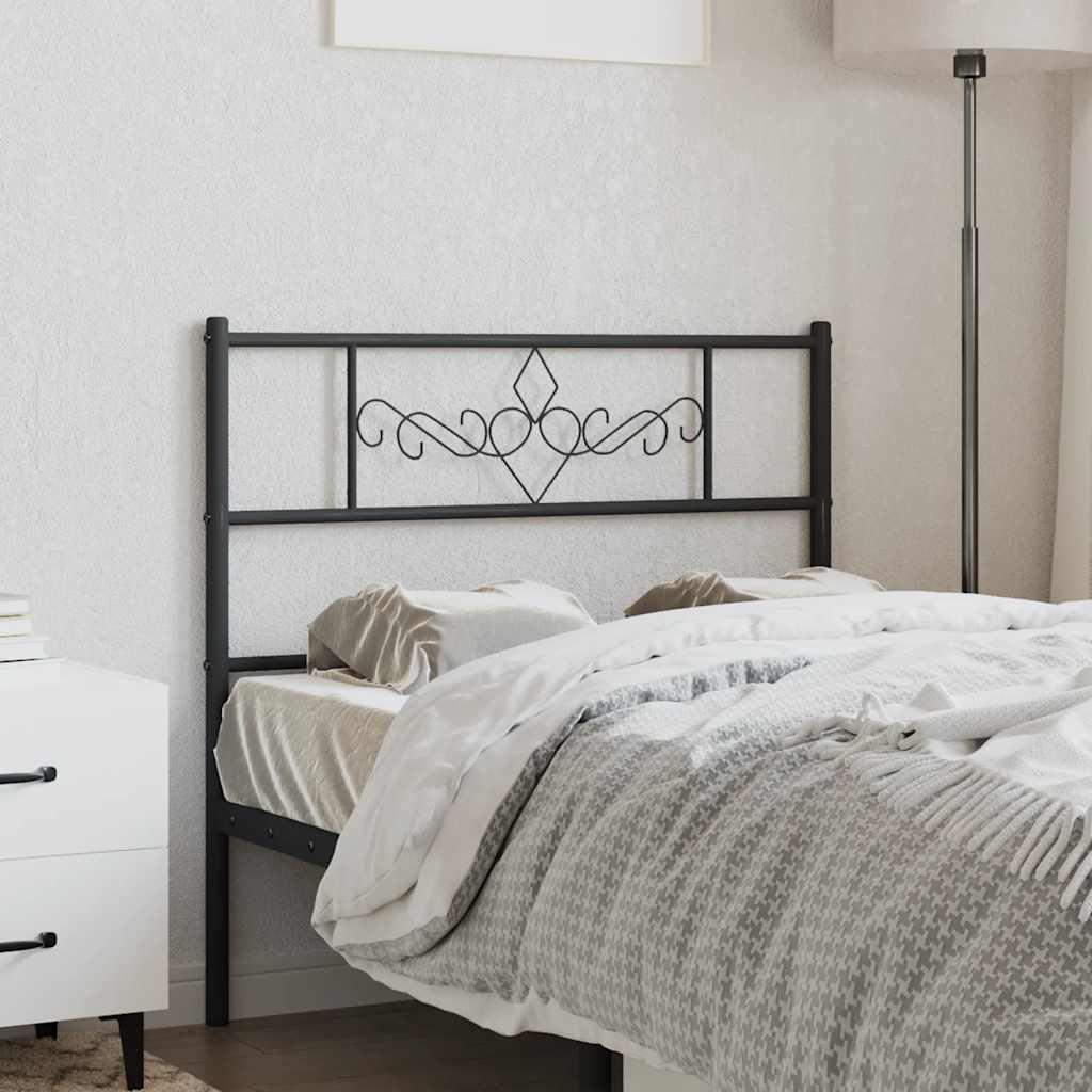 Replacement Headboard Metal Black 75 cm