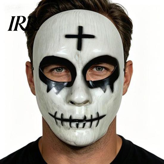 Clear Vision Halloween Face Masque Scary for Adults, Horror Realistic Cosplay Party Field of View Accessory, Creepy Full Masquerade Costume,