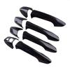 Black Car Exterior Door Handle Cover Trim Cap Set Carbon Fiber Texture Fit for Mercedes Benz W246 W204 W212 X204 W166 W117