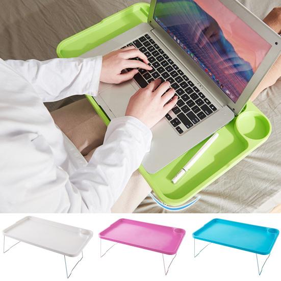 Folding Laptop Table with Non-slip Legs High Stability Strong Load-bearing Portable Collapsible Bed Table with Cup