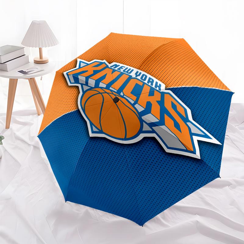 Складной зонт с принтом логотипа Knicks, для улицы, отдыха и путешествий, прочная ткань зонта, подарок на день рождения и праздник