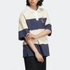 adidas x CHARR Short Sleeve Polo Shirt 'Cream White Navy' Men's HR3467