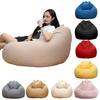 Bean Bag Cover No Filler Removable Bean Bag Chair Cover Washable Solid Color Sofa Cover for Bedroom Living Room Beanbag Chair