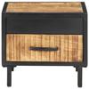Table de chevet 40x40x35 cm Bois de manguier brut