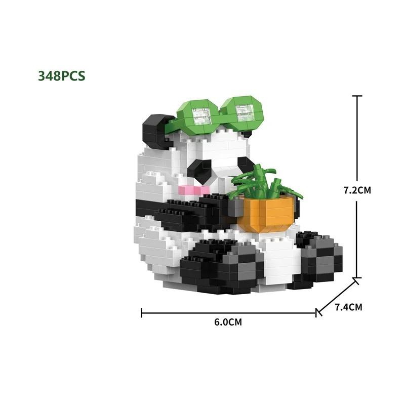 Милая серия «Панда» Строительные блоки Игрушки с мелкими частицами Кирпичи DIY Сборка Модель Фигурки для детей и взрослых Подарок