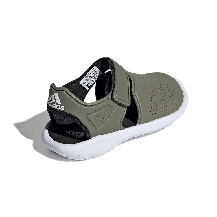 Adidas FortaSwim Stripes J Glory Green Детские кроссовки Оливково-зеленый Обувь-Белый FW6046