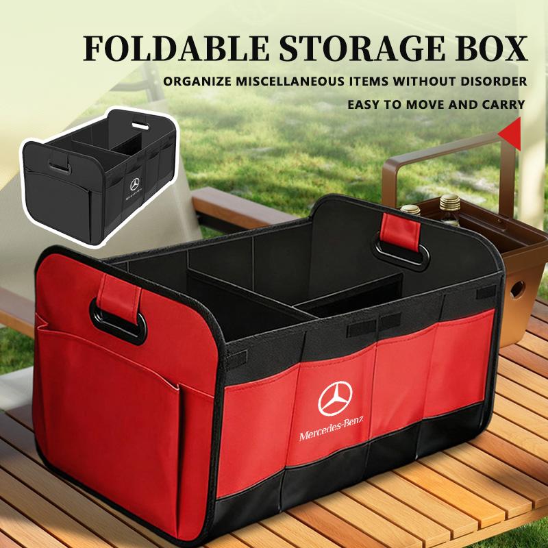 AABGW1 Car Logo Foldable Storage Box Waterproof Multifunctional Storage Trunk Tool Bag For Benz AMG Exclusive W204 W222 W205 W203 W213