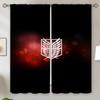 Attack On Titan Luxury Living Room Curtains for Living Room 2 Elegant Pieces Tentacles Cheap Free Shipping Curtains Blackout